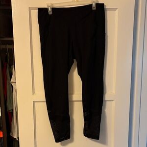 Old Navy Black Leggings with Mesh Detail